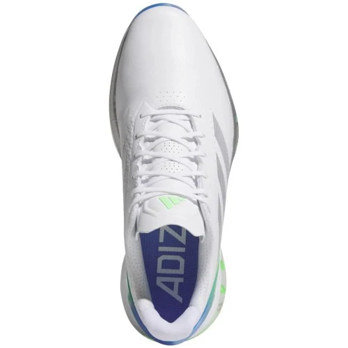 Adizero ZG Spikeless Golf Shoes - White/Green - Image 3