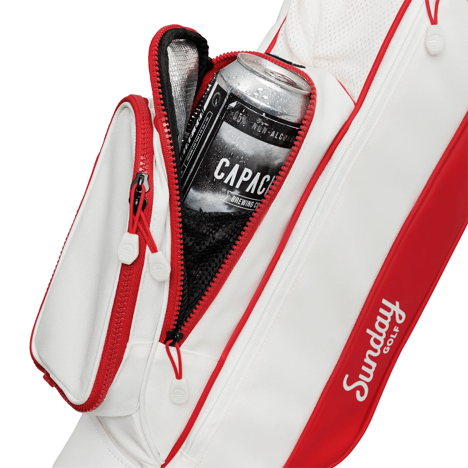 The Loma | Red & Off-White Par 3 Bag - Image 4
